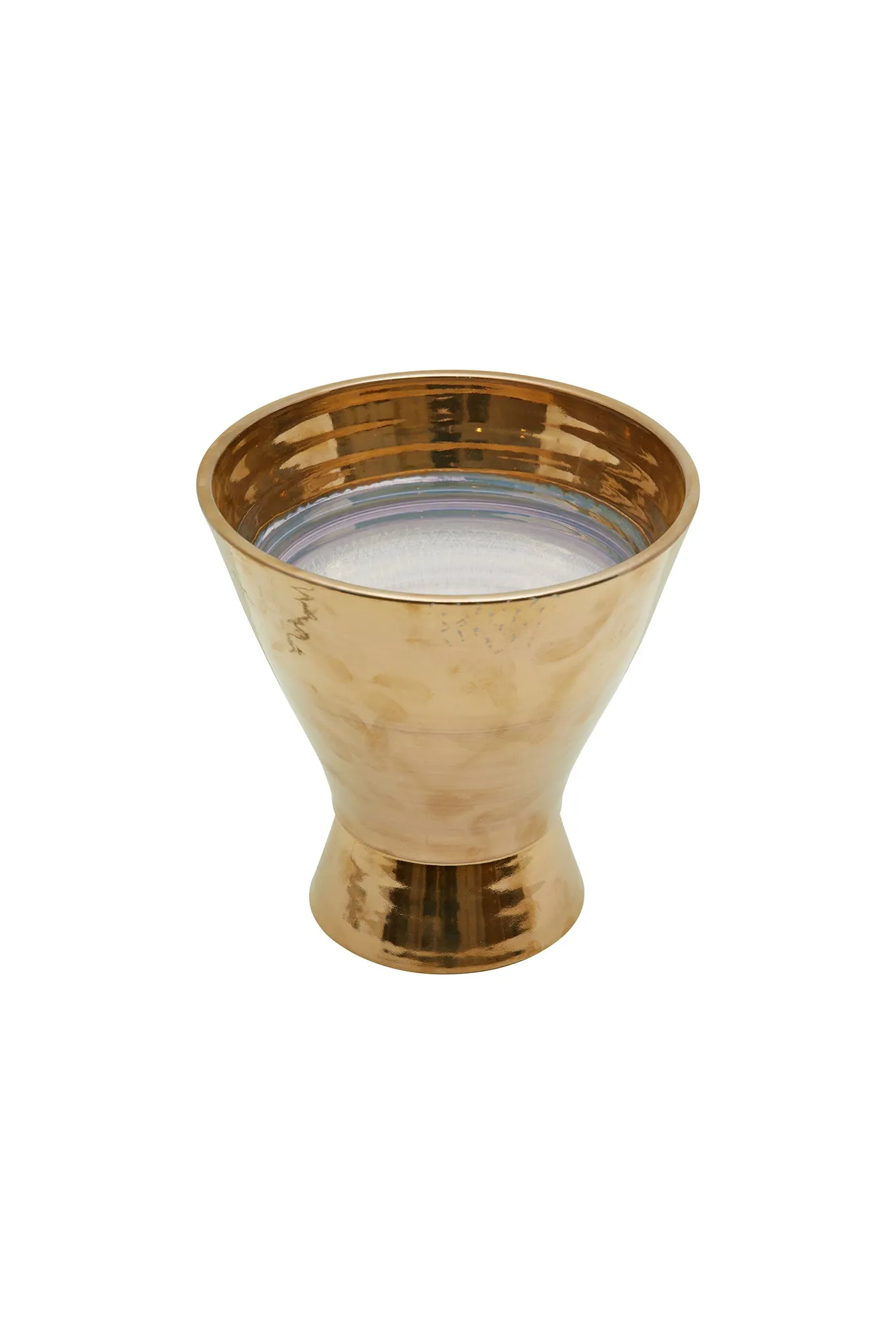 14K Gold Tall Vase