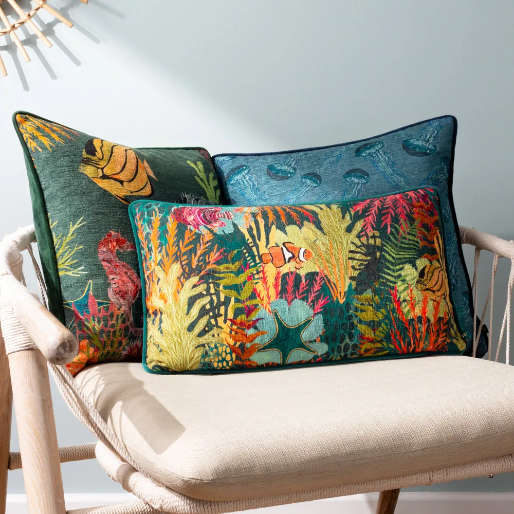 Abyss Coral Bay Rectangular Cushion Multicolour
