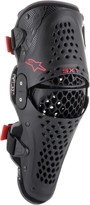 ALPINESTARS SX1 v2 Knee Guards - Black/Red - 2XL 6506321-13-2X