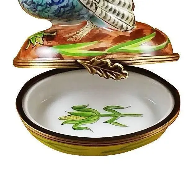 Blue Turkey with Cornstalk