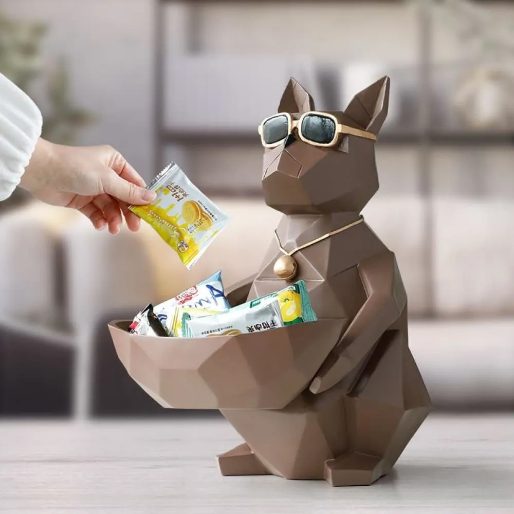 Cat Dog Figurines Resin Miniature Cute Ornaments for Home Office Decoration