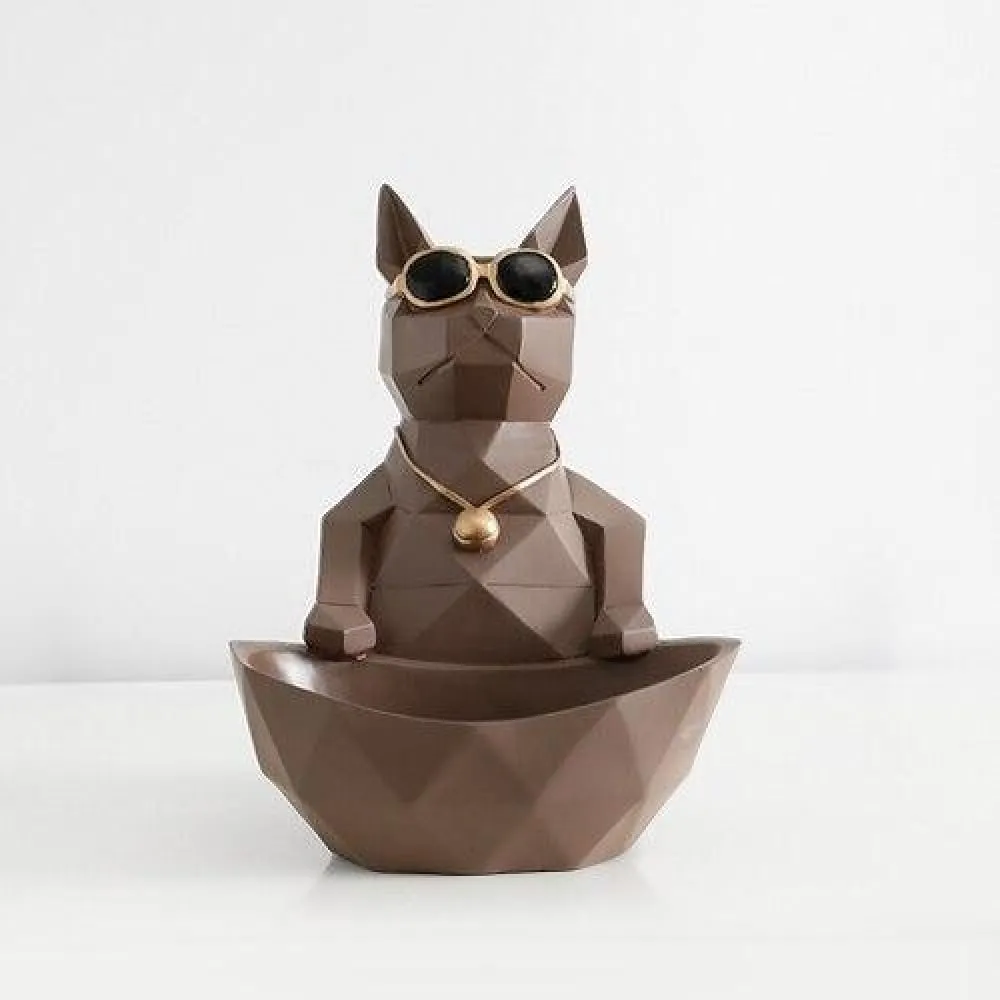 Cat Dog Figurines Resin Miniature Cute Ornaments for Home Office Decoration