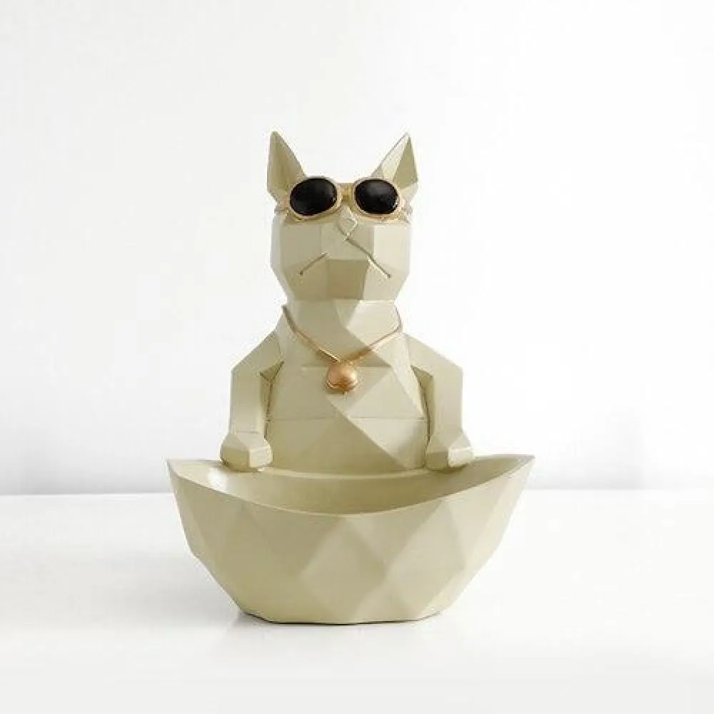 Cat Dog Figurines Resin Miniature Cute Ornaments for Home Office Decoration