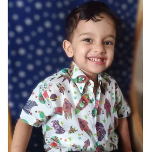 Cotton Malmal Shirt | Space Cadet | 0-12 Years