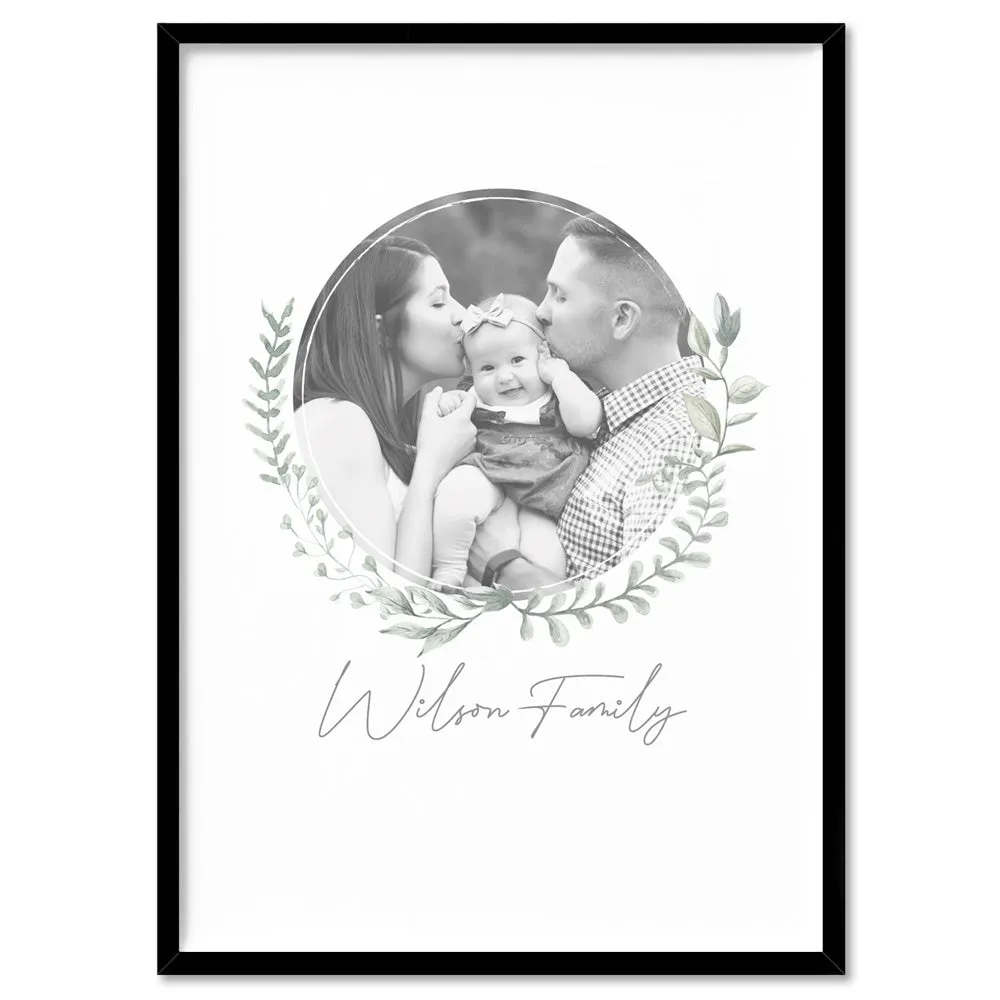Custom Family Photo & Name Design - Art Print