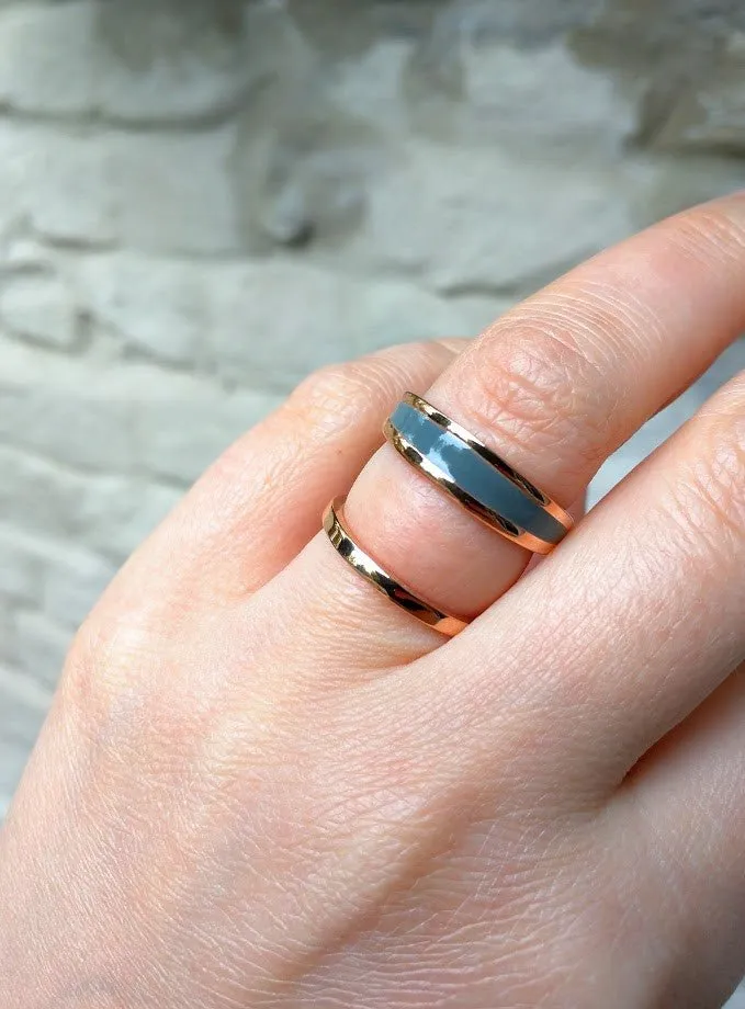 Dyrberg/Kern Ring Frames RoseGold Grey