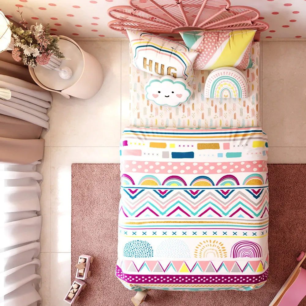 Fancy Fluff Kids Comforter   Boho Vibes - Single/Double