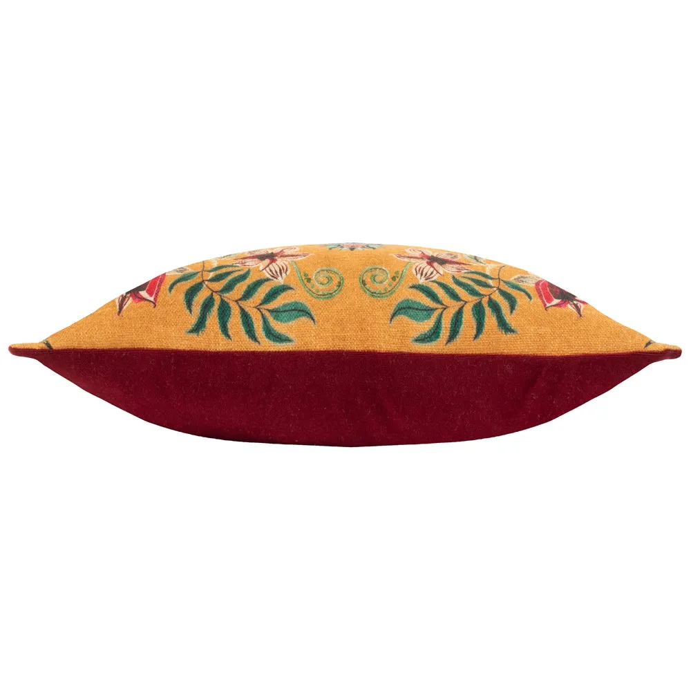 Holland Park Duo Rectangular Peacock Cushion Ochre