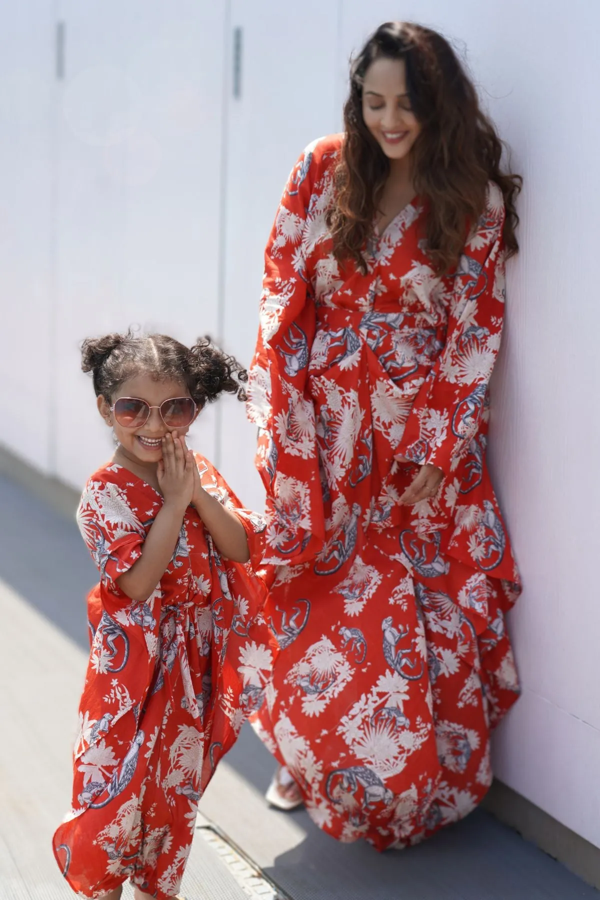 Kaftan Dress Long | Funky Monkey Red