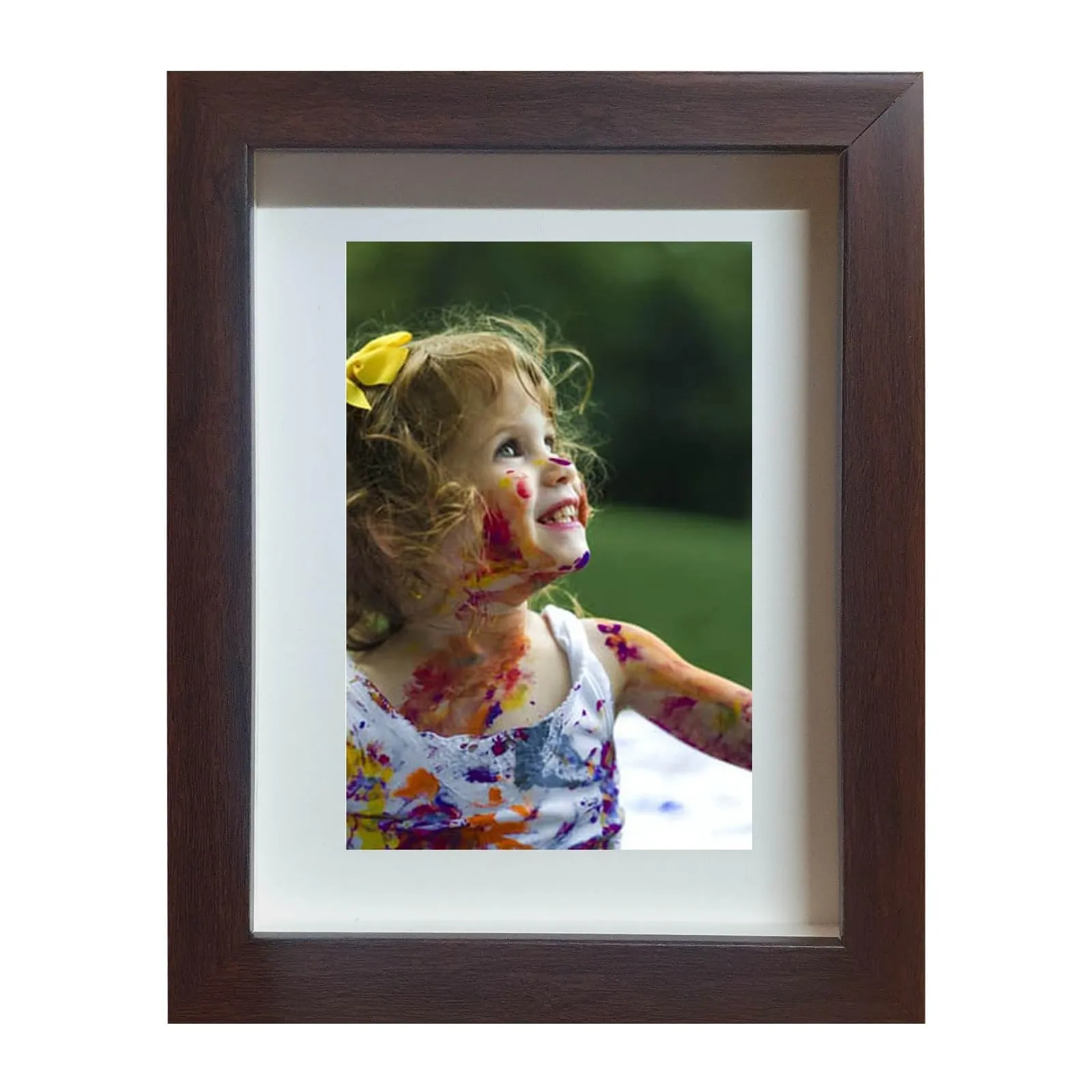 KALA POTLII Wall Decorative Wood Display Shadow Box Picture/Photo Frame for Home and Office Decore (Brown,13X15)