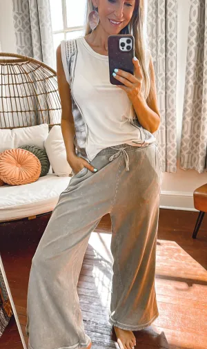Mindy Mineral Wash Pants (2 color choices)