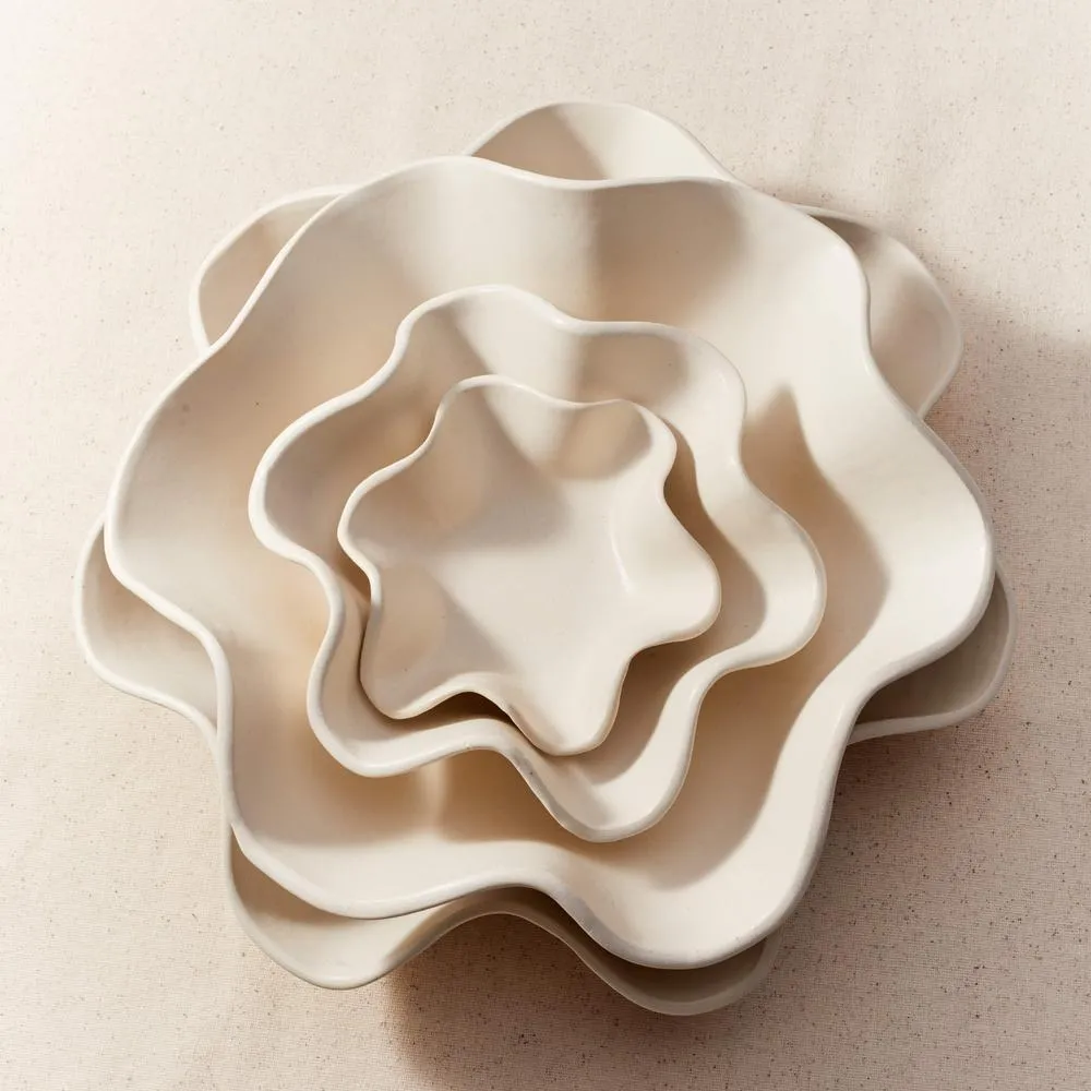 Organic Ceramic Catchall, Medium, Blanc