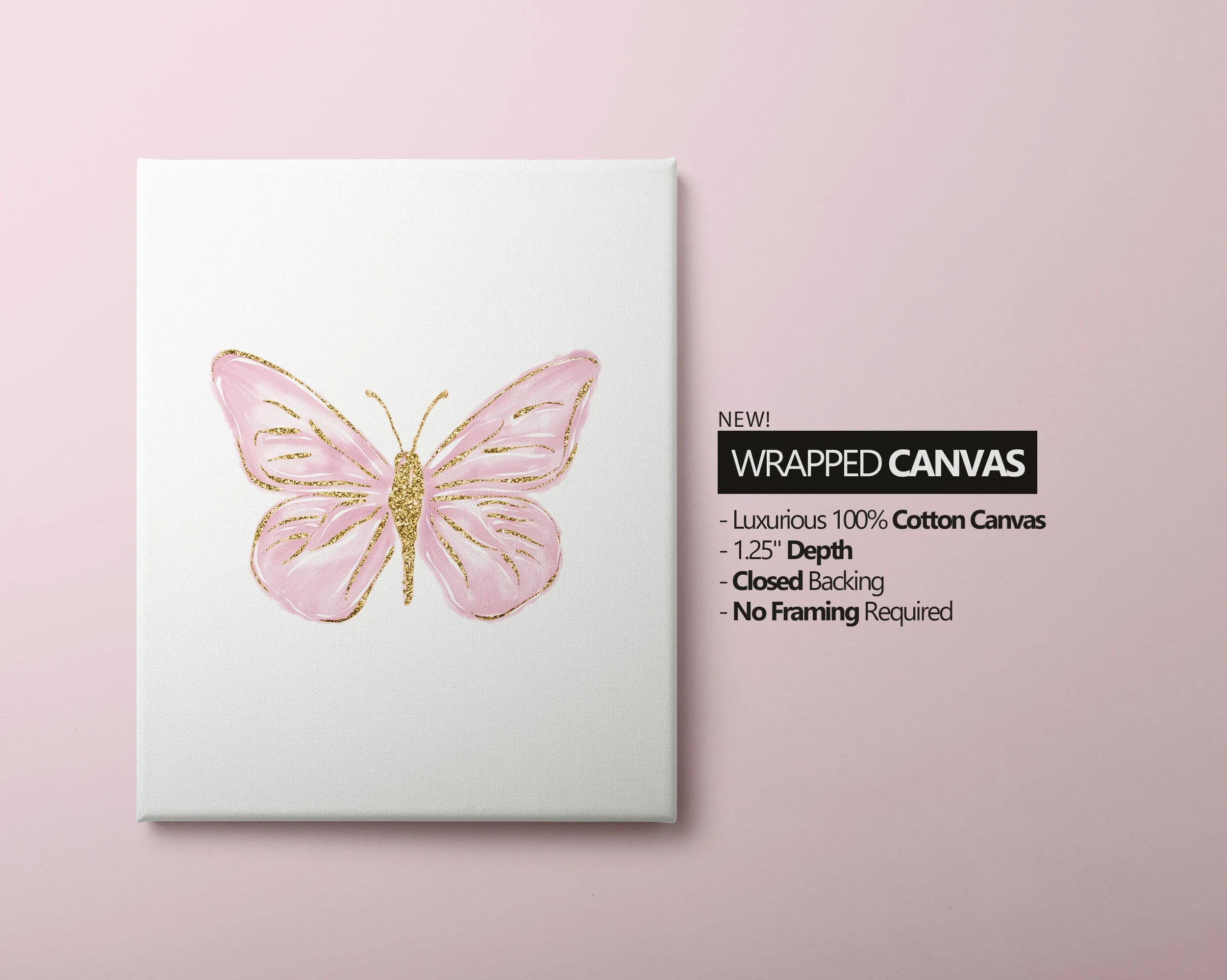 Personalized Pink Butterflies Set of 3 Nursery Art Prints, Butterfly Wall Art, Glitter Nursery Decor, Play Room, Girl Baby Room Ideas, 116