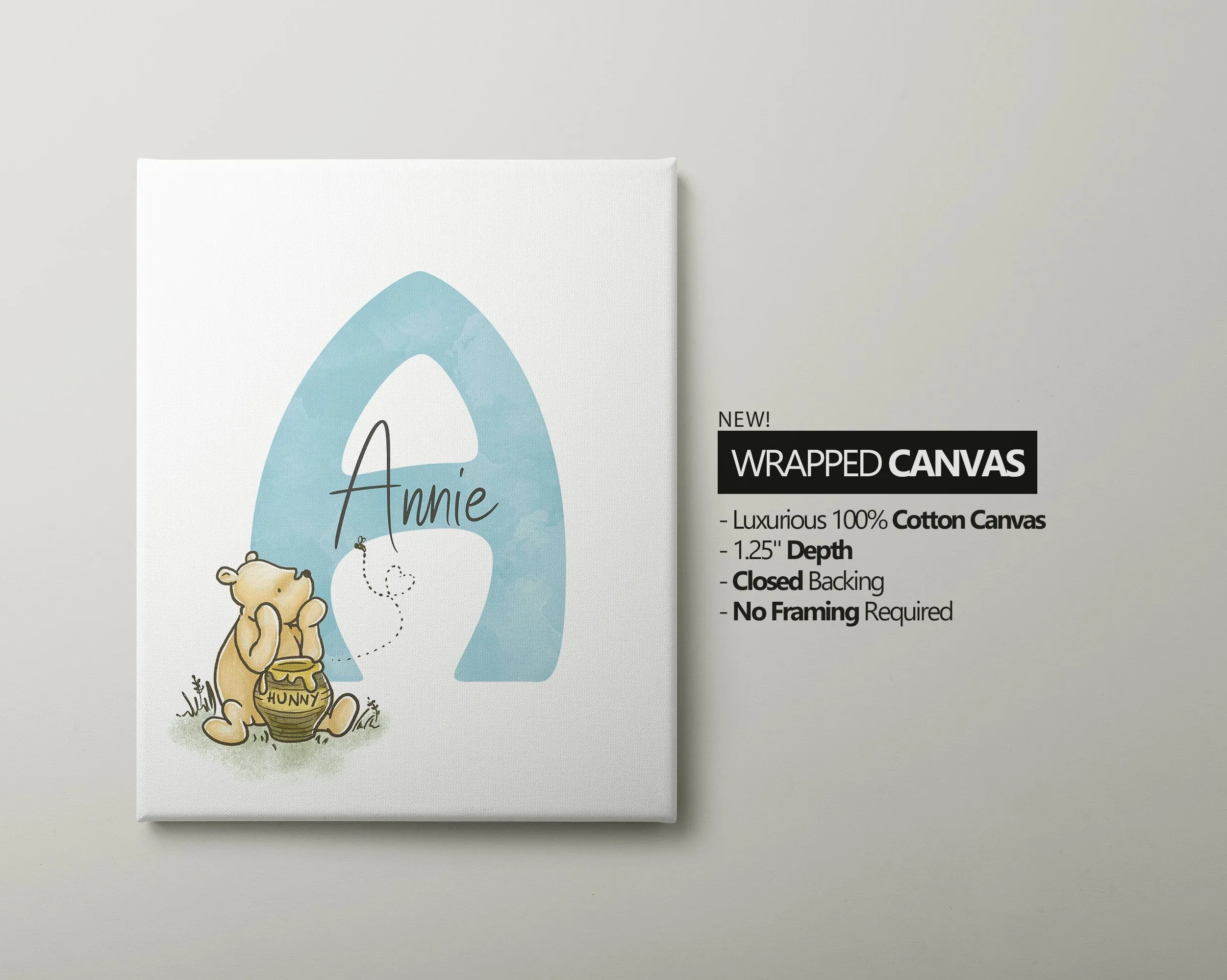 Personalized Set of 2 Classic Winnie-the-Pooh Nursery art prints, Gender Neutral, Winnie-the-Pooh inspirational quotes, new baby gift, 134