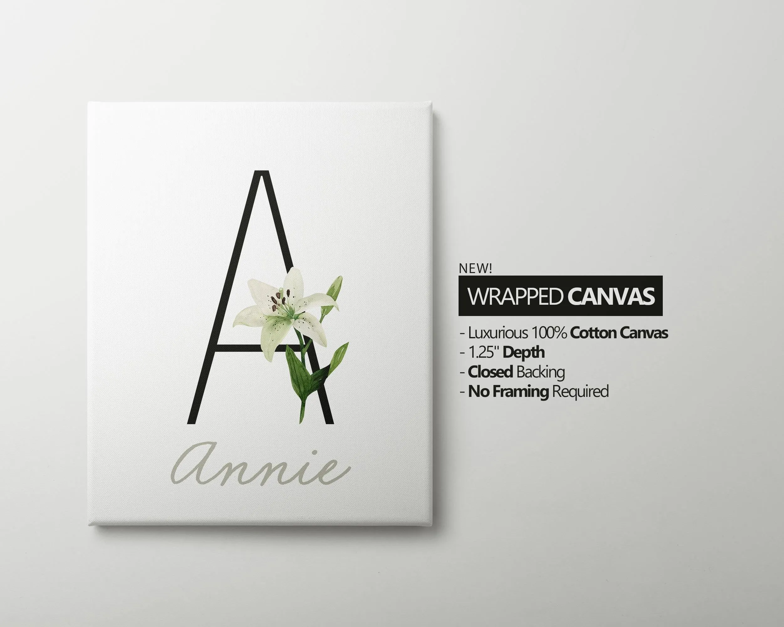 Personalized Set of White Lily Flower Art Prints, Wall Art, Bloom Bouquet, Nursery Decor, Play Room, Baby Room Ideas