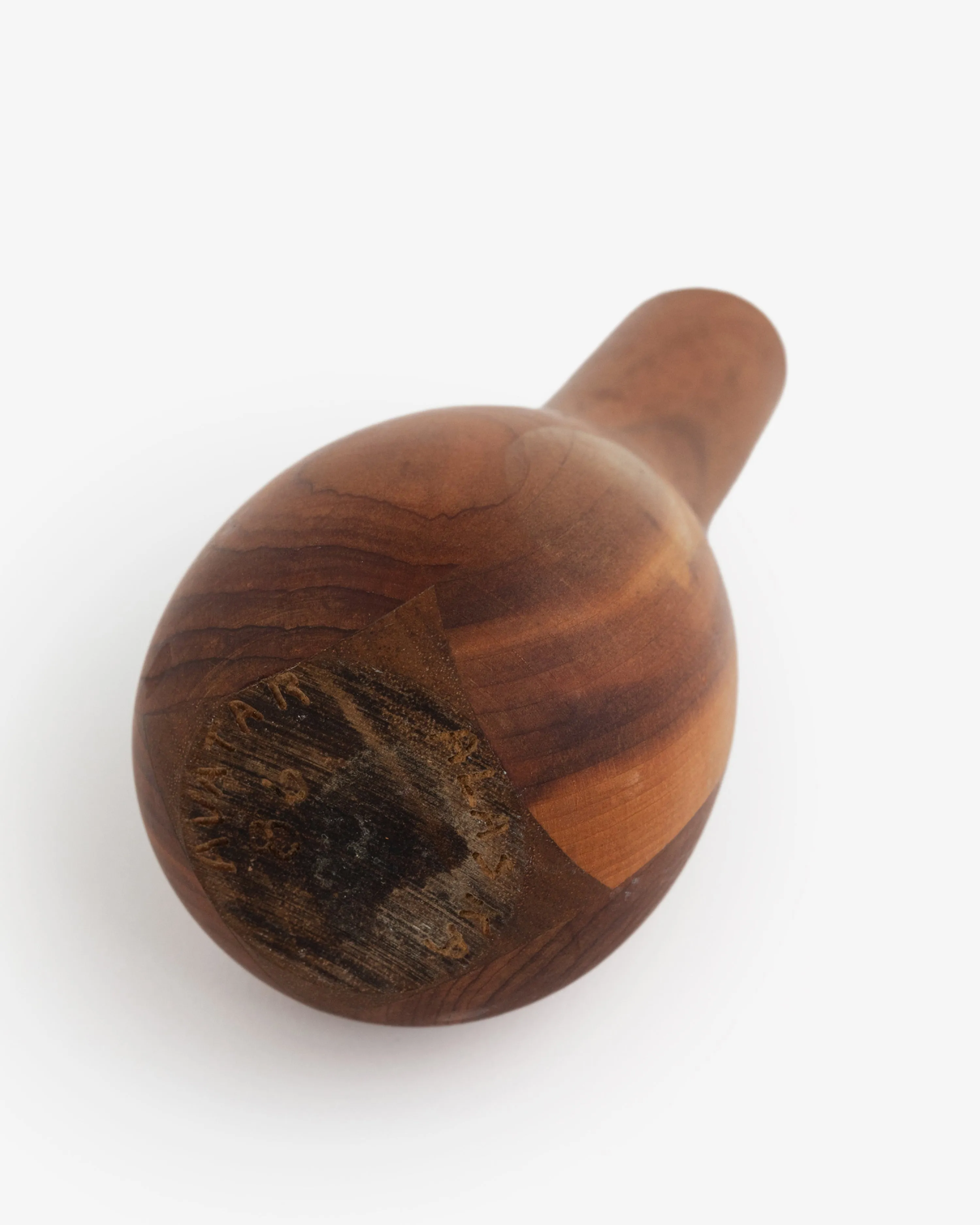 Petite Mid-Century Hand-Carved Wooden Vases - Set of 3