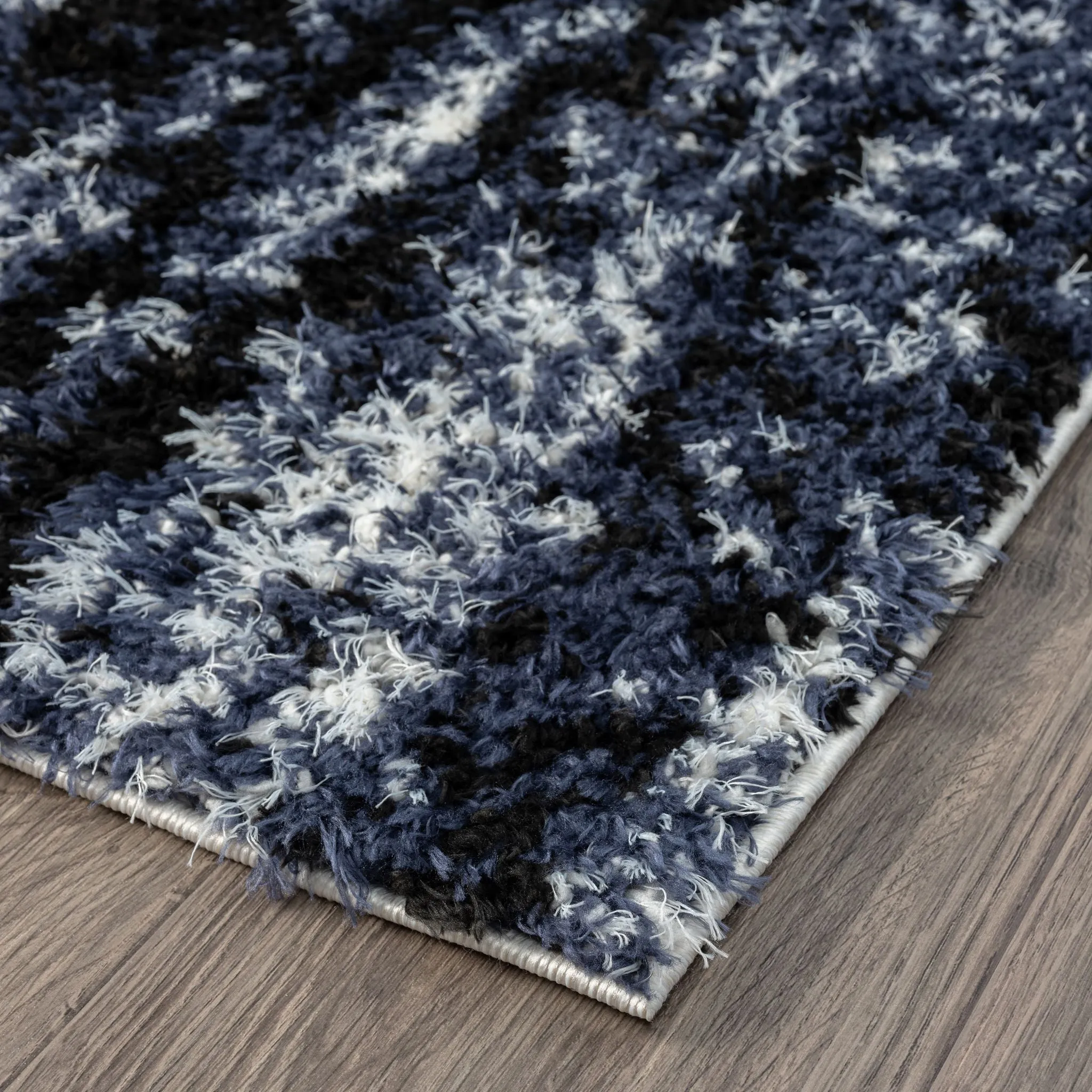 Plushy 386 Lava Navy Runner Rug - Sleek Hallway Rug