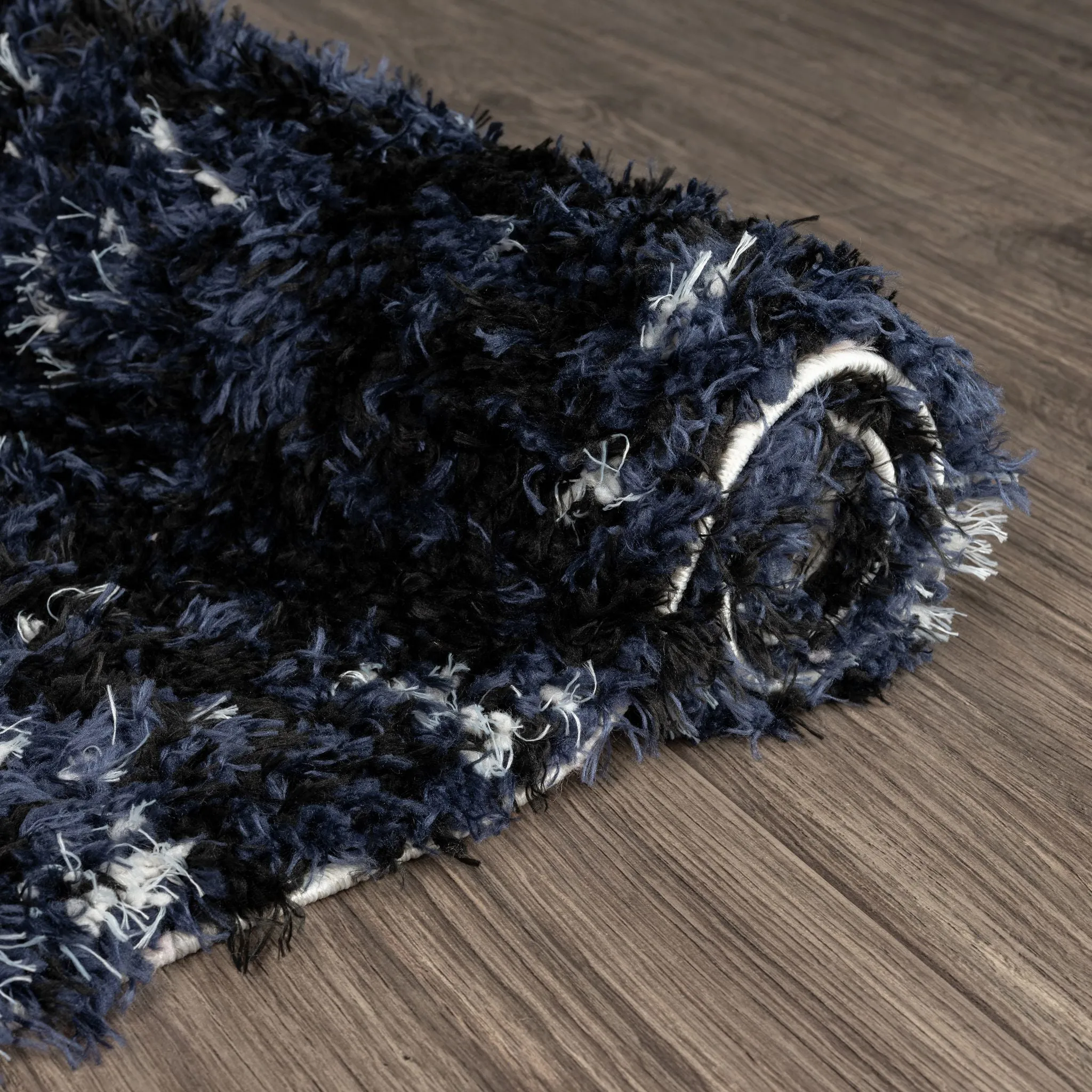 Plushy 386 Lava Navy Runner Rug - Sleek Hallway Rug