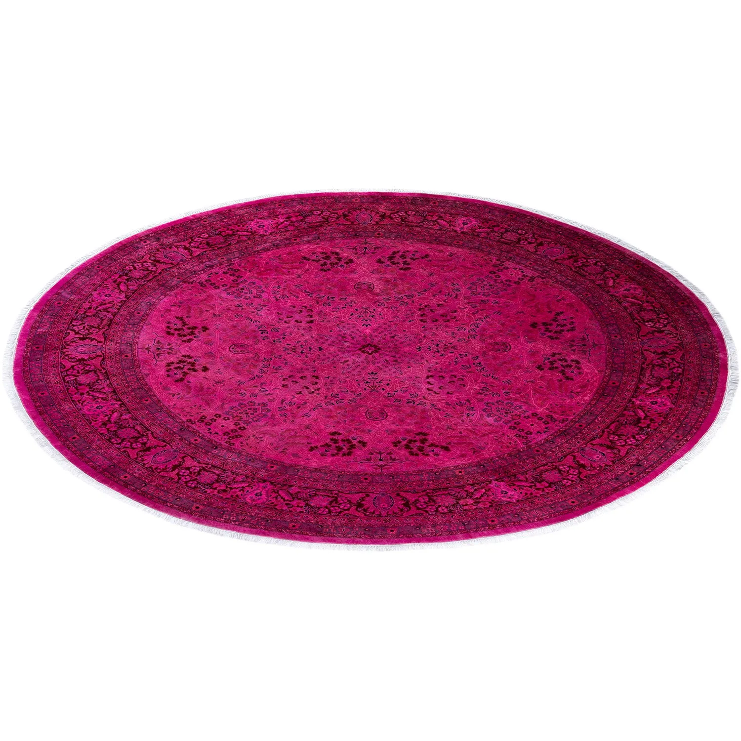 Purple Samsara Wool Rug - 7'1" Round