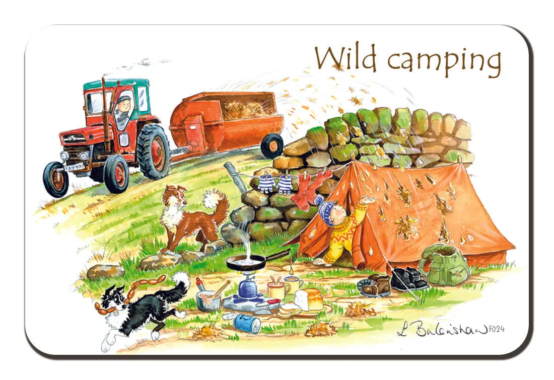 "Wild Camping" Fridge Magnet
