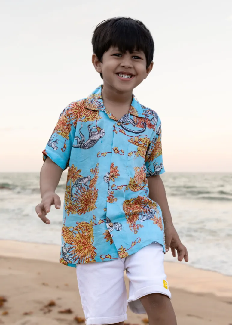 Summer Shirt | Funky Monkey Blue