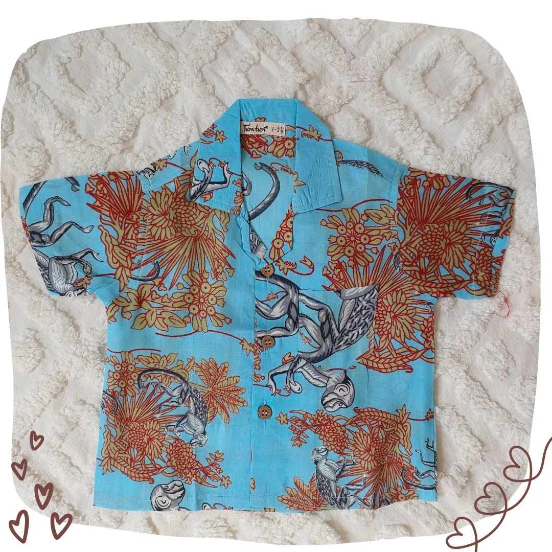 Summer Shirt | Funky Monkey Blue