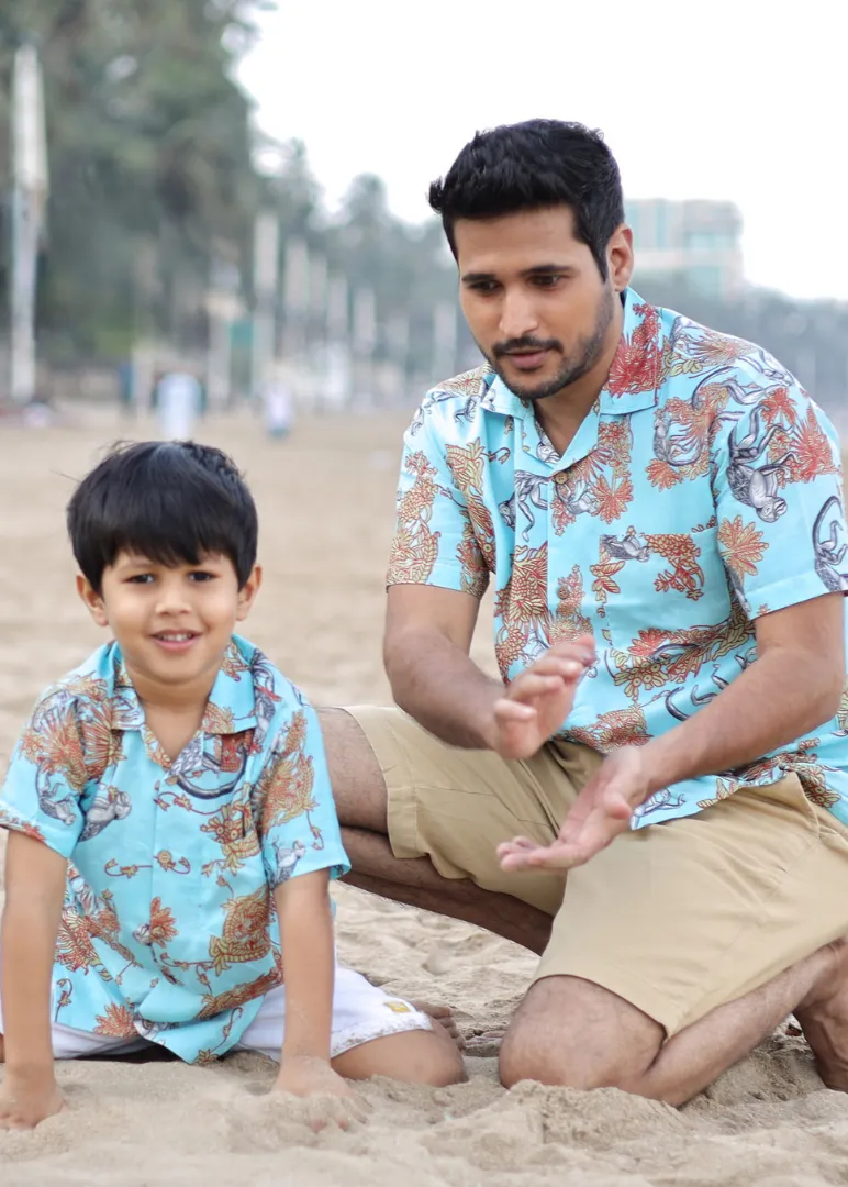 Summer Shirt | Funky Monkey Blue