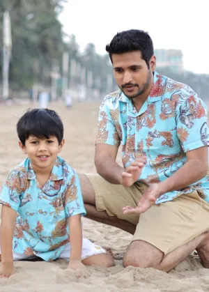 Summer Shirt | Funky Monkey Blue