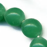 Vintage Korean Jade Green Wire-Wound Glass Rounds. 6-7mm. Package of 20. b11-gr-0797